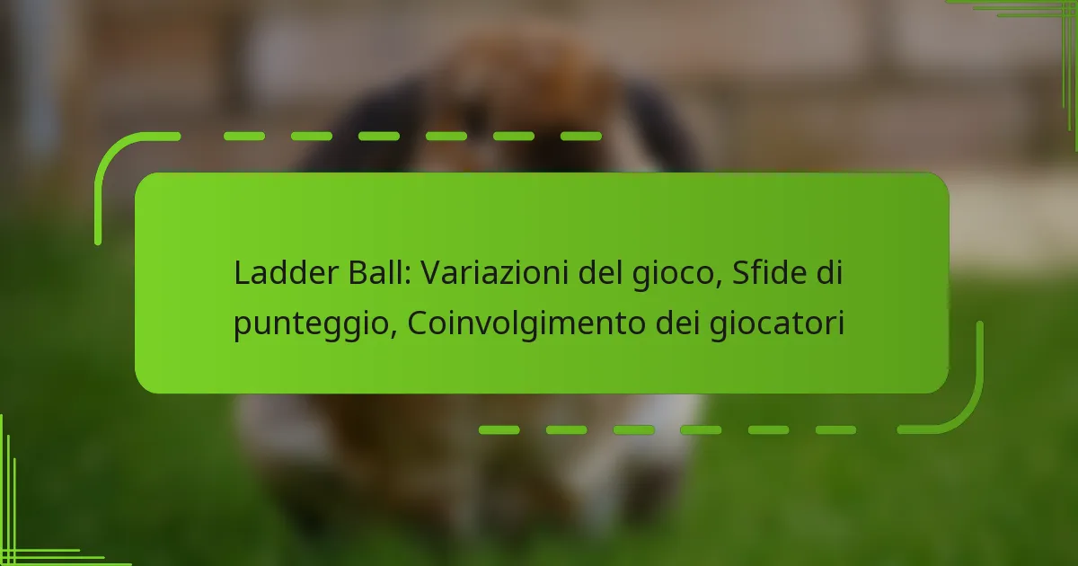 Ladder Ball: Variazioni del gioco, Sfide di punteggio, Coinvolgimento dei giocatori